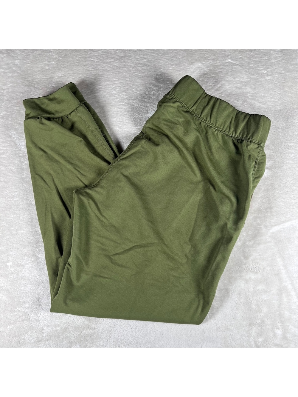 Woolx Lola Joggers Womens Large Olive Green Merino Wool Blend Athletic Pants
